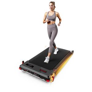 Walking Pad Treadmill, Anylife Incline Walking Pads Under Desk 330lb Capacity, 2.5HP Portable Treadmills for Home, Compact Treadmill Small Running Pad with LED Display, Remote Control, White Black