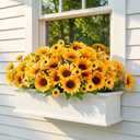 Carfoeny Realistic UV-Resistant Artificial Sunflowers - 6 Silk Bouquets, 78 Lifelike Flowers for Outdoor Planters, Wedding & Home Decor