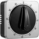 Searon Kitchen Timers for Cooking, Mechanical Wind Up Timer with Loud Ring, Magnetic Back, No Battery Needed, Stainless Steel Countdown Timer for Cooking and Baking