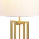 JONATHAN Y JYL1039A Anya 20.25" Metal/Marble LED Table Lamp Glam Contemporary Modern Bedside Desk Nightstand Lamp for Bedroom Living Room Office College, Gold