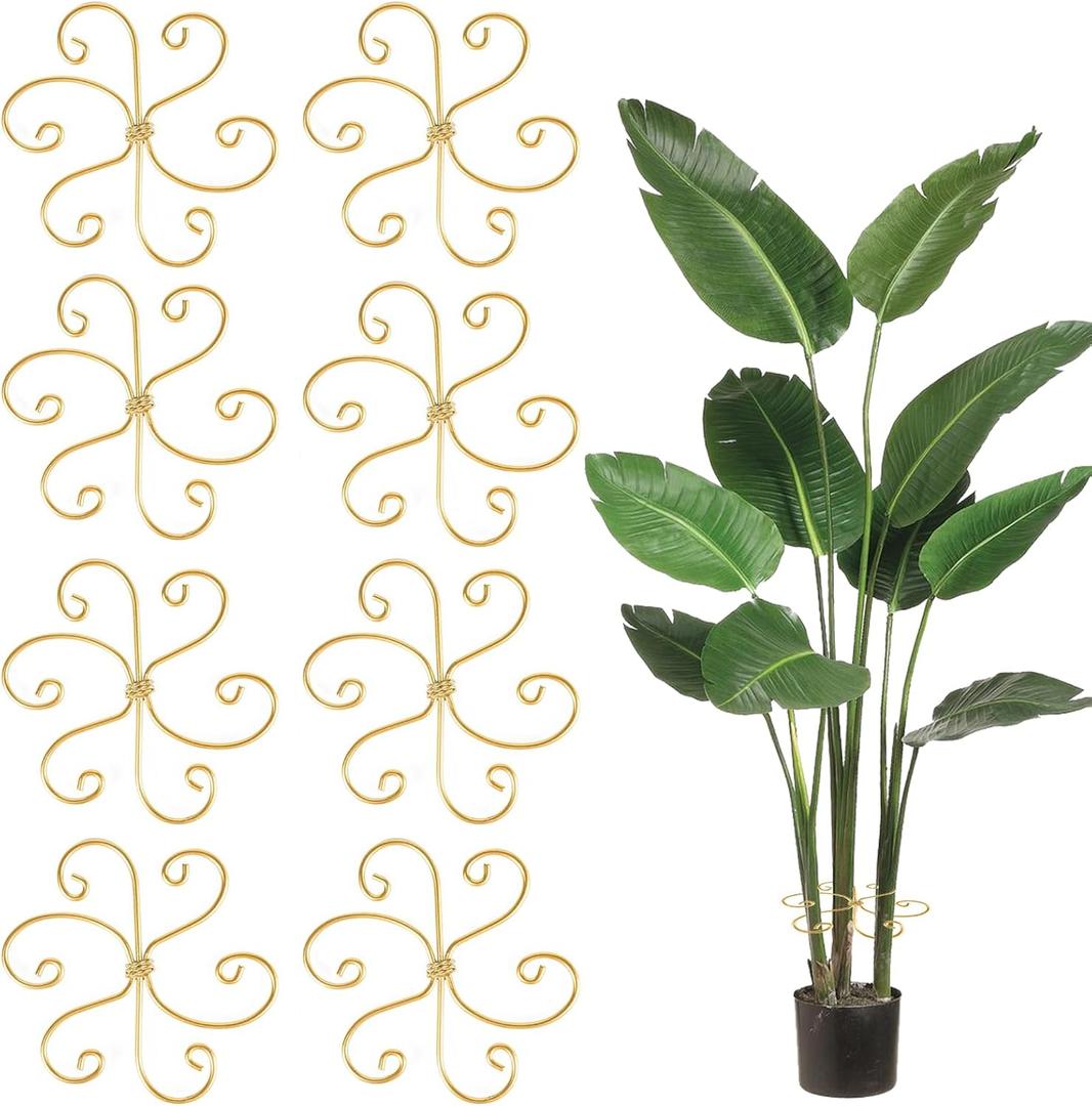 Monstera Plant Support, Durable Iron Plant Stem Supports, Plant Stabilizer & Holders for Indoor Plants, 8 Pack