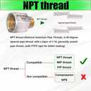 Reducer Adapter Fitting, 3/4" NPT Female x 1/2" NPT Male Reducing Pipe Connector 304 Stainless Steel Reducer Adapters Pipe Fittings (3/4" Female x 1/2" Male)