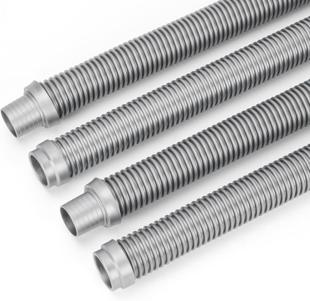 BEWAVE 4 Pack Swimming Pool Vacuum Cleaner Hose, 1-1/2" x 60" Cleaner Suction Hose Replacement Compatible with All Major Automatic Swimming Pool Cleaners