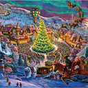 Christmas Village Advent Calendar Puzzles for Adults 1000 Pieces Winter Beautiful Scenic, Christmas Advent Countdown Jigsaw Puzzles, Xmas Holiday Tree Nutcracker Snowman Puzzle 2 Boxes