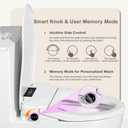 Bidet Toilet Seat with Instant Warm Water Wash, Electric Heated Toilet Seat with Soft Closed Lid,Multiple Cleaning Modes,Warm Air Dryer,Soft Closed Lid, Saved User Settings,Easy Installation (White)