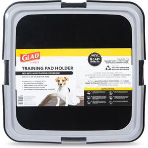 Glad for Pets Puppy Potty Training Pad Holder Tray, Fits 23 in Pads
Sturdy holder tray, fits 23x23 or 17.5x23.5 in pads, indoor training station