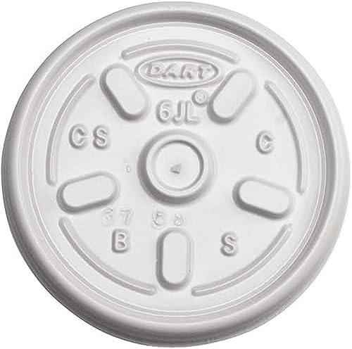 Dart White Vented Plastic Lid, 6JL (1,000 Count)
