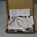 Upgrade 2 Pcs Baby Gate Banister Adapter  No-Drill Stair Railing Mount Kit, Fits 23.5 Round/Square Posts, Compatible with Baby & Pet Safety Gates,White