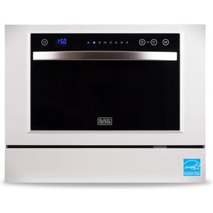 BLACK+DECKER BCD6W 6 Place Setting ENERGY STAR Portable Compact Countertop Dishwasher