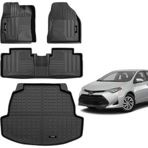 Floor Mats and Cargo Liner Set Compatible for 2014 2015 2016 2017 2018 2019 Toyota Corolla Sedan All-Weather TPE Rubber Mat Protection (for 2014-2019 Toyota Corolla Floor Mats+Cargo Liner) Floor Mats and Cargo Liner Set Compatible for 2014 2015 2016 2017 2018 2019 Toyota Corolla Sedan All-Weather TPE Rubber Mat Protection (for 2014-2019 Toyota Corolla Floor Mats+Cargo Liner)
