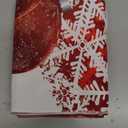 Allenjoy 10 x 8 FT Red Christmas Sparkle Bokeh Snowflakes Photography Background Xmas Party Decor Backdrop for Photo Studio Prop Supplies