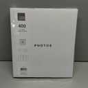 Kiera Grace Jocelyn Photo Album, 80-Page Photo Book with CD Storage Pocket, Holds 400 4 x 6 Pictures, Ideal for Weddings and Scrapbooks, Enhances Bookshelf Decor, White