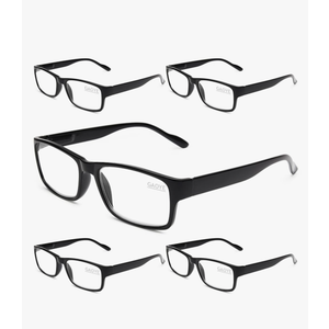 Gaoye Professional Reading Glasses for All Day - Computer Readers with Blue Light Protection - Value Pack of 3. +0.5, Black