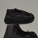 Shoe Covers Waterproof Reusable Foldable Not-Slip Rain Shoe Covers with Zipper,Shoe Protectors Overshoes Rain Galoshes for Kids Men and Women (L (Women 7.5-10.5, Men 6.5-9), Black)