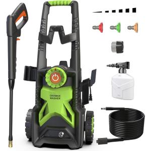 Upgraded Adjustable Pressure Washer, Electric Pressure Washer, High Pressure Washer, High Pressure Cleaning Machine with Foam Cannon for Cars, Driveways, Patios, and Home Cleaning