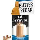 Syruvia Sugar Free Coffee Syrup, Butter Pecan Flavored Syrup for Drinks, Lattes, and Desserts  25.4 fl oz