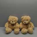 HyDren 2 Pack Plush Bear Stuffed Animals 18 Inch Cuddly Stuffed Bear Plushies with Bow for Birthday Gifts Baby Shower Party Favor Decors Operation Christmas Bulk(Light Brown)