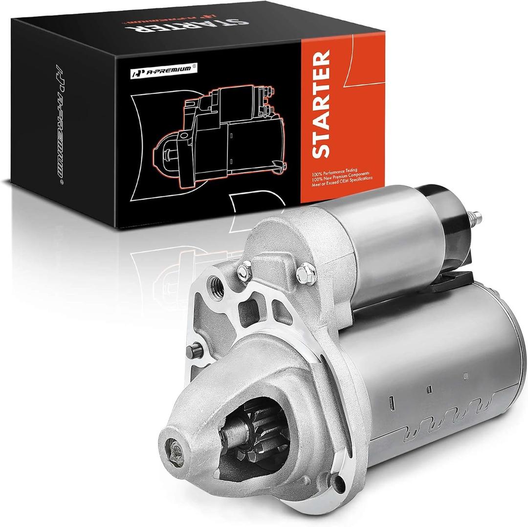 A-Premium Starter Motor Compatible with Chrysler Pacifica 2017 2018 2019 2020 V6 3.6L, 12V 1.3KW 10 Teeth Clockwise, Replace# 56029818AA, 438000-3540