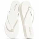 Project Cloud Platform Sandals Women Memory Foam Flip Flops (ELEVATION, White, 7.5M)