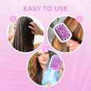 FHI Heat UNbrush Plus  Curly Hair Brush for Gentle & Effective Detangling on Wet or Dry Fragile Hair Types  Detangler Brush w/ 84 UltraFlex Bristles, Ultra-light, Vented, Anti Static Hairbrush (Bubble Gum)