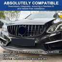 Front Grill Grille for 2014-2016 Mercedes Benz W212 E-Class E200 E250 E300 E350 E400 GT Style Glossy Black Front Bumper Grill Direct Fit Replacement ABS No Modification Required With Camera Hole