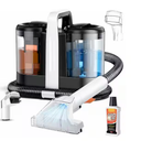 Portable Carpet Cleaner Corded 18Kpa Suction Dual Brush Self-Cleaning 1.5L+0.8L Tanks for Couches Carpets Car Interiors