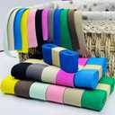 1 Inch Wide Colored Elastic Band for Sewing, Double-Side Knit Elastic Bands for Waistbands, Heavy Stretch Elasticity Elastic for Pants, Skirts & DIY Crafts (12 Color, Total 12 Yards)