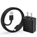 Wall Charger Power Cord Cable for Roku Streaming Stick, Roku Express Plus, Roku Premier/Plus, Roku Voice Remote Pro Micro USB Adapter Charging Cable Cord (5FT, Black)