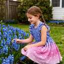 Goodstoworld Toddler Girl Dress for Kids Summer Beach Ruffle Tie Back Dresses for 2-8T (4-5T, A1-glitter 01)