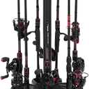 KastKing V16 Fishing Rod Rack - Fishing Pole Rack Holds Up to 16 Fishing Rods or Combos, Lightweight and Durable ABS Construction, Space-Saving Fishing Rod Holders for Garage