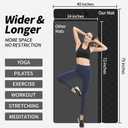 Hatha Yoga Extra Long TPE Yoga Mat 79" x 40" x 1/2" Thick Non-slip Exercise Mat for Home Gym Use, Yoga, Pilates, Fitness & Workouts