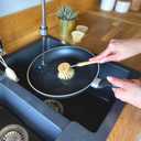 eplanita Natural Dish Brush, 3 Replacement Heads, Kitchen Eco Bamboo Scrubber Brushes, Extra Plant Sponge, Plastic Free Washing Up, Zero Waste Cleaning