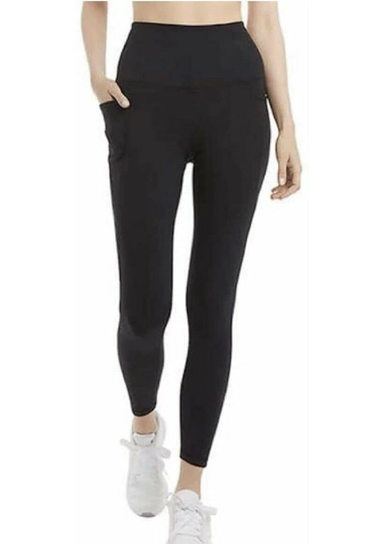 Danskin Womens Ultra High Legging Tight with Pockets Black,Medium