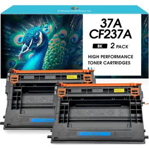 MasaiMara 37A CF237A Compatible Toner Cartridges Replacement for HP Enterprise M607n M607dn M608dn M608n M609dn Enterprise Flow MFP M631h M632z M632 M632h M631 M631dn Printer (Black, 2-Pack)
