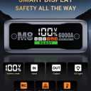MOSTOOL M8 6000A Car Battery Jump Starter with Smart HD Display PD 60W Fast Charging, 12V Battery Jump Pack, Portable Jump Box with Jumper Clamps LED Light, Rugged Kit for All Gas & Up to 12.0L Diesel