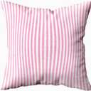 Pink White Stripe Throw Pillow Covers 20X20 Inch Geometric Pillowcases for Home Sofa Bedding (Muiti 11)
