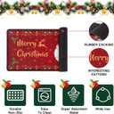 Black Santa Christmas Kitchen Rug and Mat Set,African American Christmas Decorations,Winter Holiday Merry Christmas Kitchen Sink Floor Mat Santa Claus Kitchen Bathroom Mat for Xmas Indoor Decoration