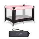 Dream On Me Nest Portable Playard in Pink with Carrybag an Shoulder Strap, Lightweight, Packable and Easy Setup Baby Playard, Breathable Mesh Sides and Soft Fabric - Comes with a Removable Padded Mat