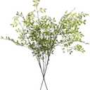 Melorca&Guilla Artificial Plants,2PCS 43.3" Green Nandina Faux Branches for Vase,Artificial Plants for Shop Garden Office Home Dcor