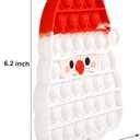 Christmas Red White Santa Claus Silicone Pops Bubble Sensory Fidget Toy Game Cup Mat
