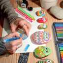 24-Color Glitter Acrylic Marker Pen, Glitter Metallic Shimmer Marker, Water-based Ink Glitter Pens for Rocks Egg DIY Crafts Making