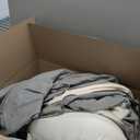 Furhaven 44" Round Orthopedic Dog Bed for Large Dogs w/ Removable Washable Cover, For Dogs Up to 80 lbs - Sherpa & Suede Snuggery - Gray, 44-inch (Jumbo)