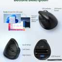 TECKNET Mini Vertical Wireless Mouse, Ergonomic Mouse for Small Hands, 4800DPI, 5 Adjustable DPI Levels, 6 Buttons, 2.4GHz Silent Optical Wireless Mouse for Laptop, Computers, PCs, Macs