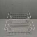 Orgneas 17.5" Chest Freezer Organizer Bins Deep Freezer Basket Storage Rack Bins Metal Wire Baskets Large Size 2Pcs