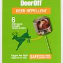 Safer Brand Deer-Off Deer Repellent Stations - 6 Waterproof Repelling Stakes for Gardens and Lawns - All Season Protection - 5962 - 6 Pack (4.23 Oz.)