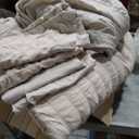 HYMOKEGE Beige Queen Comforter Set Seersucker 7 Pieces, All Season Luxury Bed in a Bag for Bedroom, Bedding Set with Comforters, Sheets, Pillowcases & Shams
