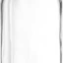 GLING [1 Count 64 oz. Wide-Mouth Glass Mason Jars with Metal Airtight Lids and Bands 2 Quart Large For Preserving, & Meal Prep
