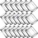 20 Pieces Baking Sheets Baking Tray for Oven Stainless Steel Nonstick Cookie Sheet Baking Pan Toaster Oven Tray 11 x 8 x 0.8 Inch Small Baking Pans Non Toxic and Healthy, Easy Clean, Dishwasher Safe