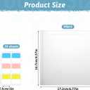 60pcs Plastic Sleeves Clear Sheet Protectors 6.7x6.5 Inch Scrapbook Paper Storage Organizer with 60 Sticky Tabs Waterproof PVC Sheet Protectors for Scrapbooking Cardstock Vinyl Paper Business Office