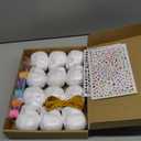 12PCS Day of the Dead Ornaments-Dia De Los Muertos Sugar Skull Decorations Crafts Kit, DIY Halloween Hanging Foam Skeleton Head Decor for Altar De Muertos Halloween Party Christmas Tree Decorations